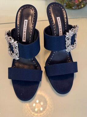 NWT Manolo Blahnik Gabe Jewel Sandal